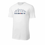White Dallas Skyline Nationals Sport Crew T-Shirt - Men's