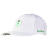 Adjustable fit MISTER P cap by d.hudson shown in color White/Lime