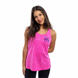 Front view of the Women's PPA FILA Pickleball Racerback Tank Top in the color Pink Glow.