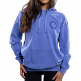 Front view of the Unisex PPA Tour Hooded Sweatshirt in Flo Blue.