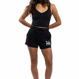 Front view of the Women's PPA Tour Sweatshorts in the color Black.