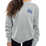 Close-up view of the Women's PPA Tour Midweight Pigment-Dyed Crewneck Sweatshirt in the color Pigment Sage