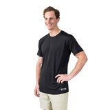 Front view of the Men's erne The University Tee in the color Black.