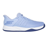 Skechers Viper Court Reload Women's Pickleball Shoe shown in Blue/White