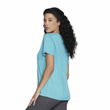 Side view of Skechers GO DRI SWIFT T-Shirt in the color Capri Breeze.