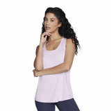 Front view of the Skechers GO DRI SWIFT Tank Top in the color Orchid Bloom.