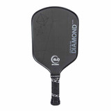 Six Zero Double Black Diamond Control 14mm Pickleball Paddle shown in Black