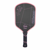 Six Zero Double Black Diamond Control 14mm Pickleball Paddle shown in Cherry Blossom Pink / Pink