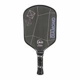 Six Zero Double Black Diamond Control 16mm Pickleball Paddle shown in Cherry Blossom Pink/Black