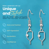 View of the Born to Rally Pickleball Dangle Earrings infographic.