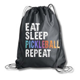 View of the Born to Rally Pickleball Drawstring Bag.