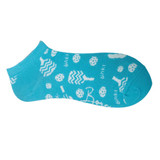 View of the Turquoise Born to Rally Born to Rally Pickleball Socks.