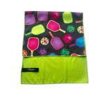 Folded view of the Born to Rally Live Love Pickleball Microfiber Towel.