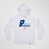 Front view of the MLP Seattle Pioneers Olsen Hoodie in the color White.