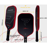 Paddletek Bantam TKO-CX 14.3mm Pickleball Paddle measurements