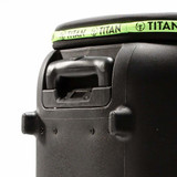 Rear view of the Titan ONE Pickleball Machine with its handle collapsed