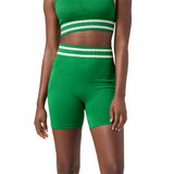 Front view of the FILA Lucky Ace Seamless 5 Inch Bike Shorts in the color Amazon.