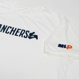 Close-up of the Men's MLP Texas Ranchers Short Sleeve T-Shirt in the color White/