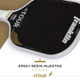 View of the epoxy resin injected Franklin FS Tour Featherweight Series Tempo 12mm Pickleball Paddle frame