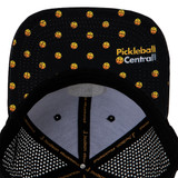 Inside hat view of black Pickleball Central Performance Hudson Hat