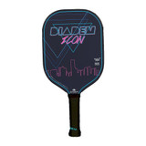 Diadem Icon Graphite Pickleball Paddle with a high-density poly core, carbon fiber face, and high-friction polyurethane surface coating.