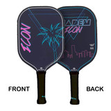 Diadem Icon Graphite Pickleball Paddle with a high-density poly core, carbon fiber face, and high-friction polyurethane surface coating.