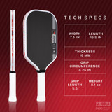 JOOLA Ben Johns Perseus Pro IV 16mm Pickleball Paddle