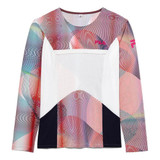 Women's IP Long Sleeve  from FILA has a bright design with a background of swirls