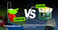 A Pickleball Machine Comparison: Lobster vs. Tutor