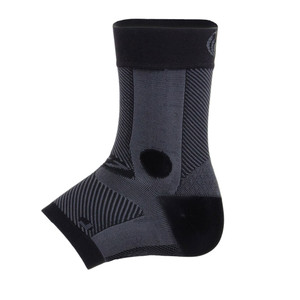 OS1st AF7 Ankle Bracing Sleeve is available in black, and in sizes small through double extra large. Features seven zones of graduated compression and flexible fit and anatomical design.