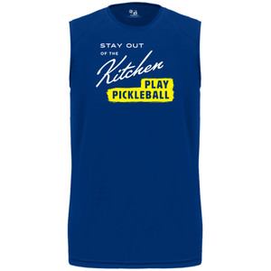 Men's Stay Out of the Kitchen Core Performance Sleeveless Shirt in Royal