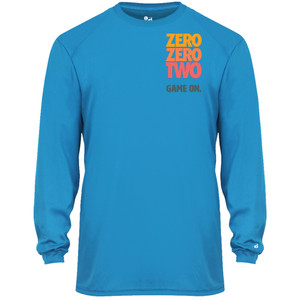 Men's ZZT Orange Pro Core Performance Long-Sleeve Shirt in Electric Blue