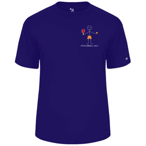 Men's Pickleball Guy Pro Core Performance T-Shirt in Purple