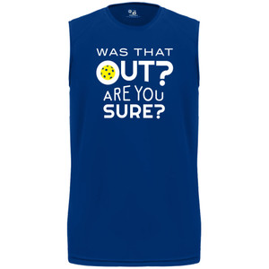 Men's Was That Out Core Performance Sleeveless Shirt in Royal
