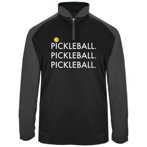 Men's Triple Pickleball UV 1/4 Zip in Black