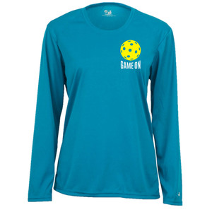 Women's Game On Pickleball Core Performance Long-Sleeve Shirt in Electric Blue