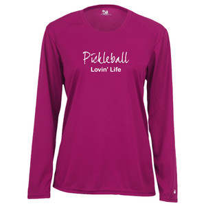 Women's Lovin Life Core Performance Long-Sleeve Shirt in Hot Pink