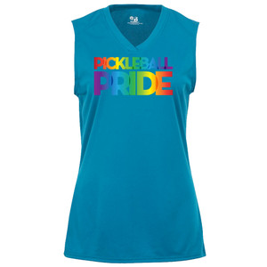 Women's Pickleball PRIDE Core Performance Sleeveless Shirt in Electric Blue