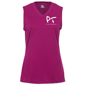 Women's Pickleball Tournaments Pro Core Performance Sleeveless Shirt in Hot Pink