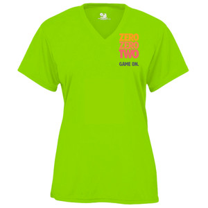 Women's ZZT Orange Pro Core Performance T-Shirt in Lime