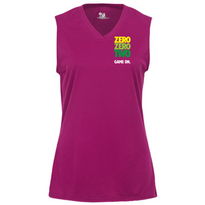 Women's ZZT Green Pro Core Performance Sleeveless Shirt in Hot Pink