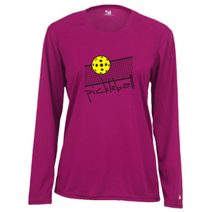 Women's Over The Net Core Performance Long-Sleeve Shirt in Hot Pink