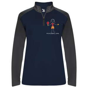 Women's Pickleball Girl UV 1/4 Zip in Navy