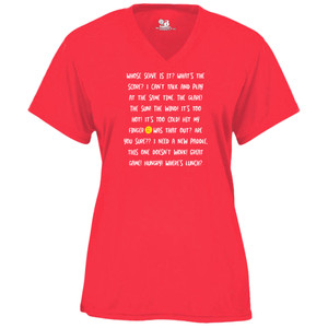 Women's Pickleball Talk Core Performance T-Shirt in Hot Coral
