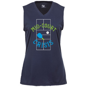 Women's Mid-Court Crisis Core Performance Sleeveless Shirt in Navy