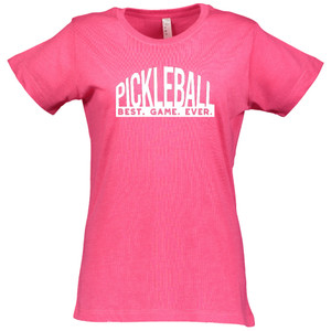 Women's Best. Game. Ever. Cotton T-Shirt in Vintage Hot Pink