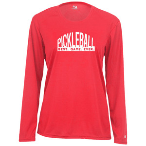 Women's Best. Game. Ever. Core Performance Long-Sleeve Shirt in Hot Coral