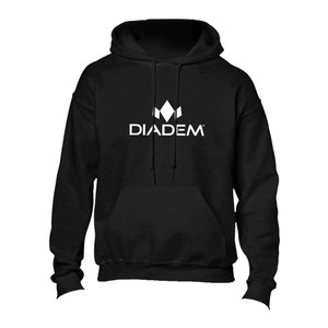 Black Diadem Performance Hoodie available in sizes XS-2XL.