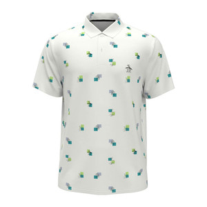 Penguin Men's Short Sleeve Heritage Allover Print Polo