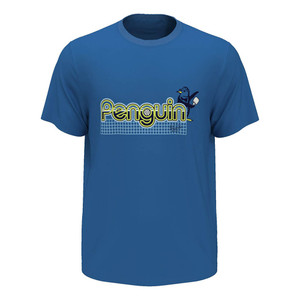 Front view of the Men's Original Penguin Trademark Pickleball Graphic Tee in the color Mediterranean Blue.